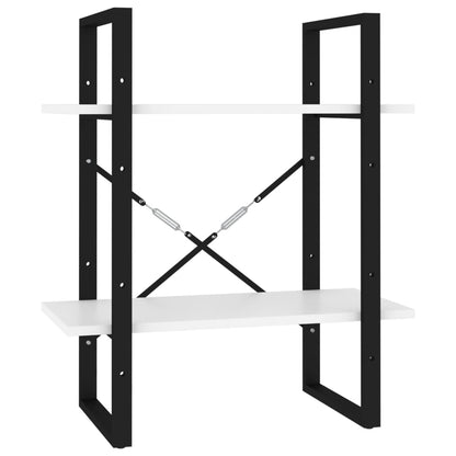 Bokhylla med 5 hyllplan vit 60x30x175 cm konstruerat trä