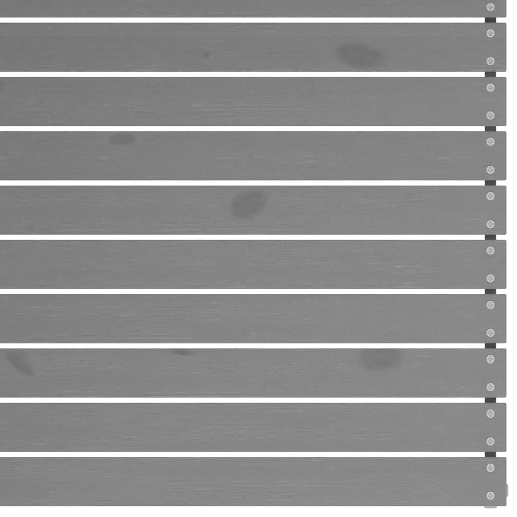 Mittensektion till pallsoffa 2 st grå massiv furu