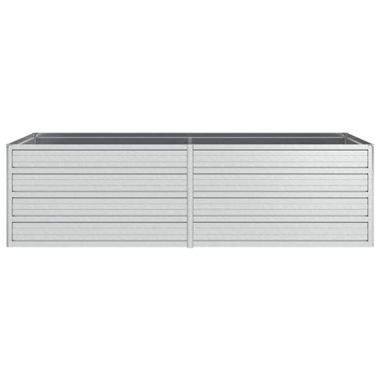 Odlingslåda upphöjd galvaniserat stål 160x80x45 cm silver