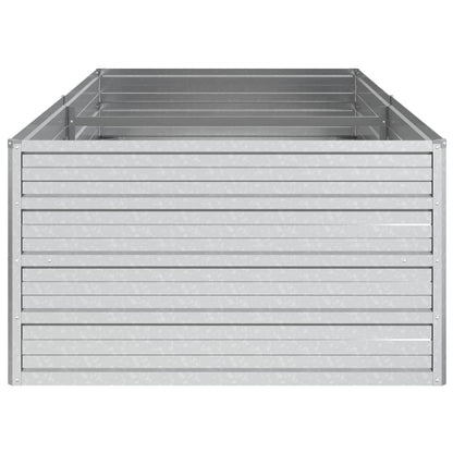 Odlingslåda upphöjd galvaniserat stål 160x80x45 cm silver