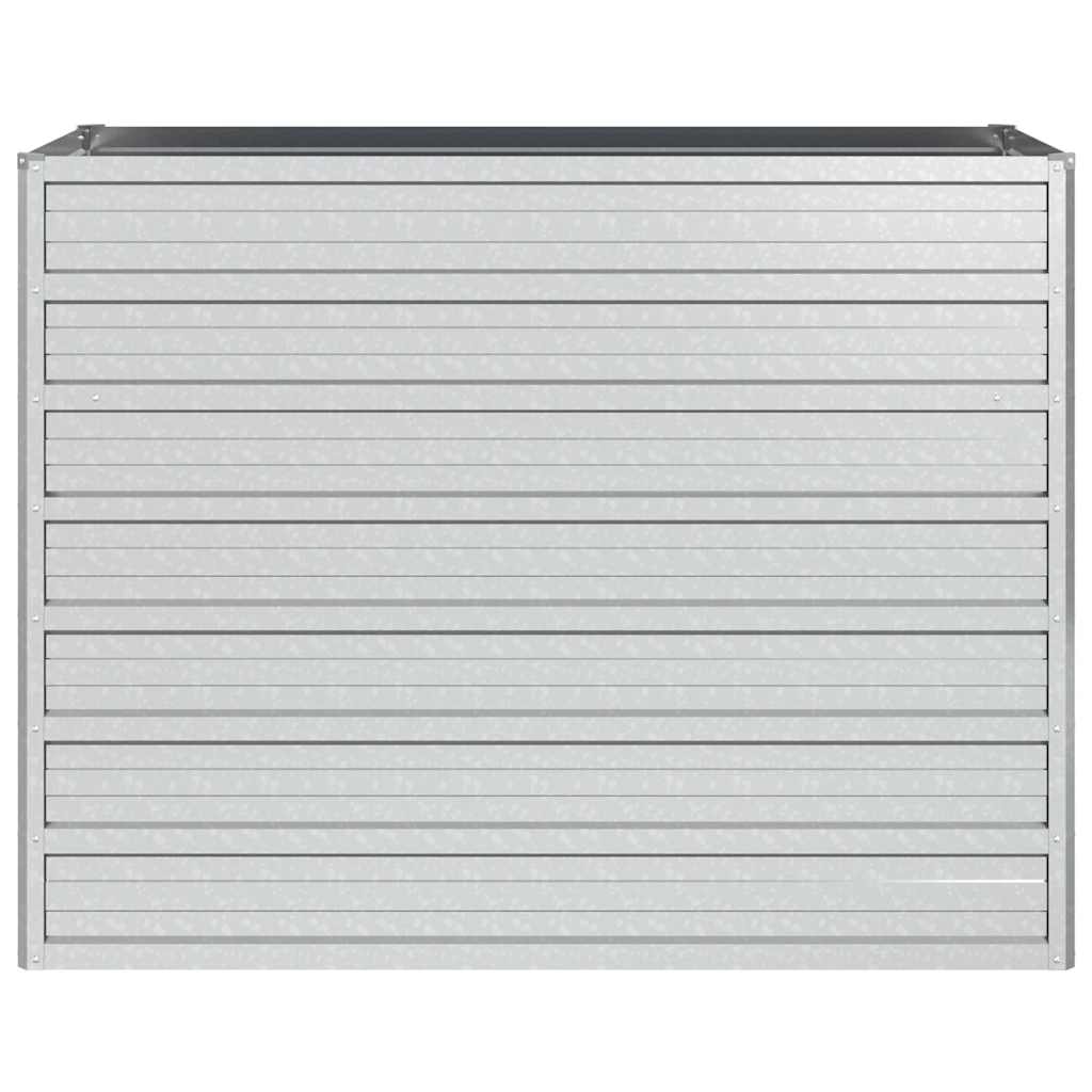 Odlingslåda upphöjd galvaniserat stål 100x40x77 cm silver