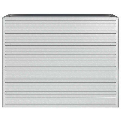 Odlingslåda upphöjd galvaniserat stål 100x40x77 cm silver