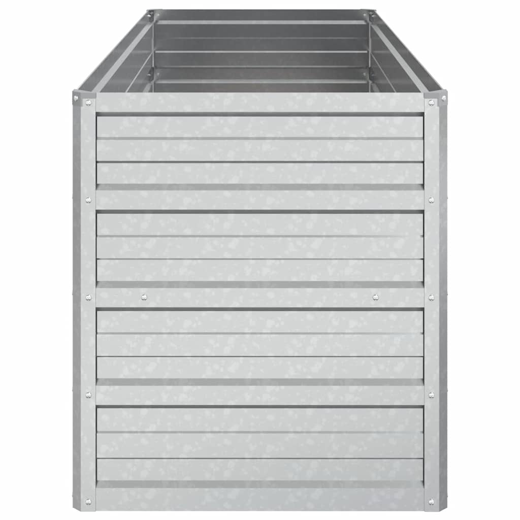 Odlingslåda upphöjd galvaniserat stål 100x40x45 cm silver