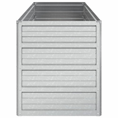 Odlingslåda upphöjd galvaniserat stål 100x40x45 cm silver
