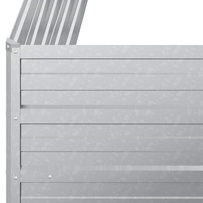 Odlingslåda upphöjd galvaniserat stål 100x40x45 cm silver