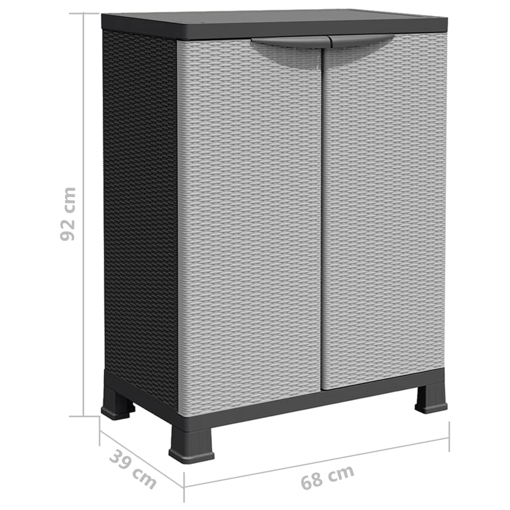 Plastskåp 68x39x92 cm rottingutseende