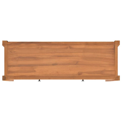 Tv-bänk med lådor 120x40x45 cm massiv teak