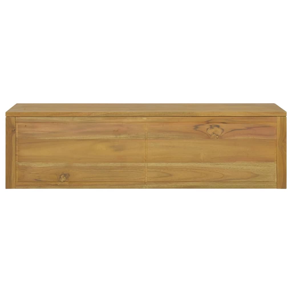 Väggmonterat badrumsskåp 110x45x30 cm massiv teak