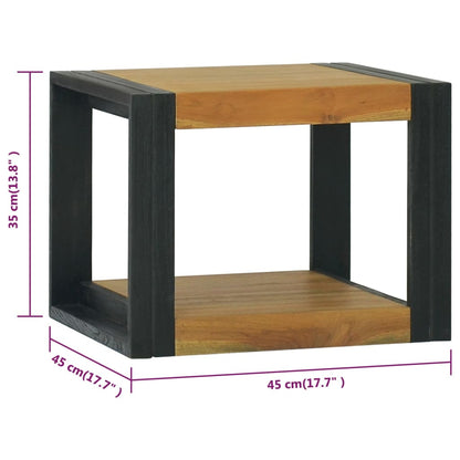 Väggmonterat badrumsskåp 45x45x35 cm massiv teak