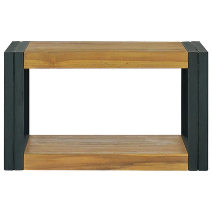 Väggmonterat badrumsskåp 60x45x35 cm massiv teak