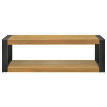 Väggmonterat badrumsskåp 110x45x35 cm massiv teak