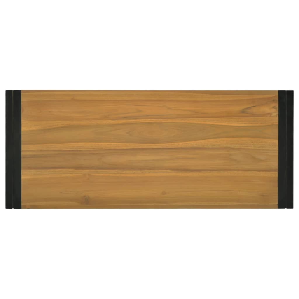 Väggmonterat badrumsskåp 110x45x35 cm massiv teak