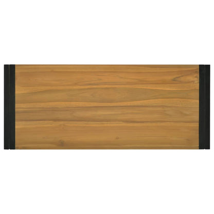 Väggmonterat badrumsskåp 110x45x35 cm massiv teak