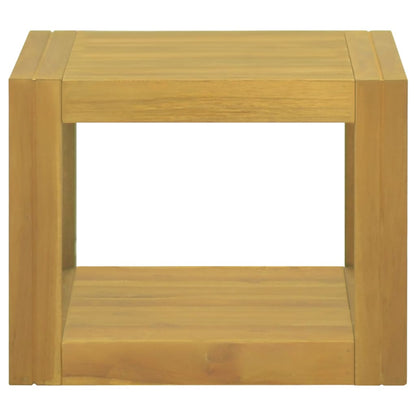 Väggmonterat badrumsskåp 45x45x35 cm massiv teak