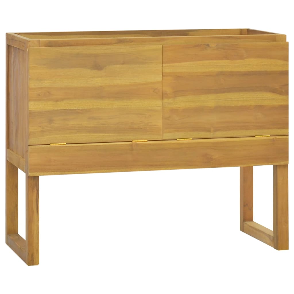 Badrumsskåp 90x40x75,5 cm massiv teak