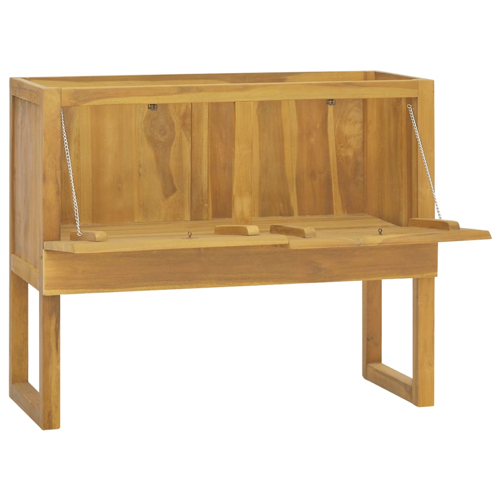 Badrumsskåp 90x40x75,5 cm massiv teak