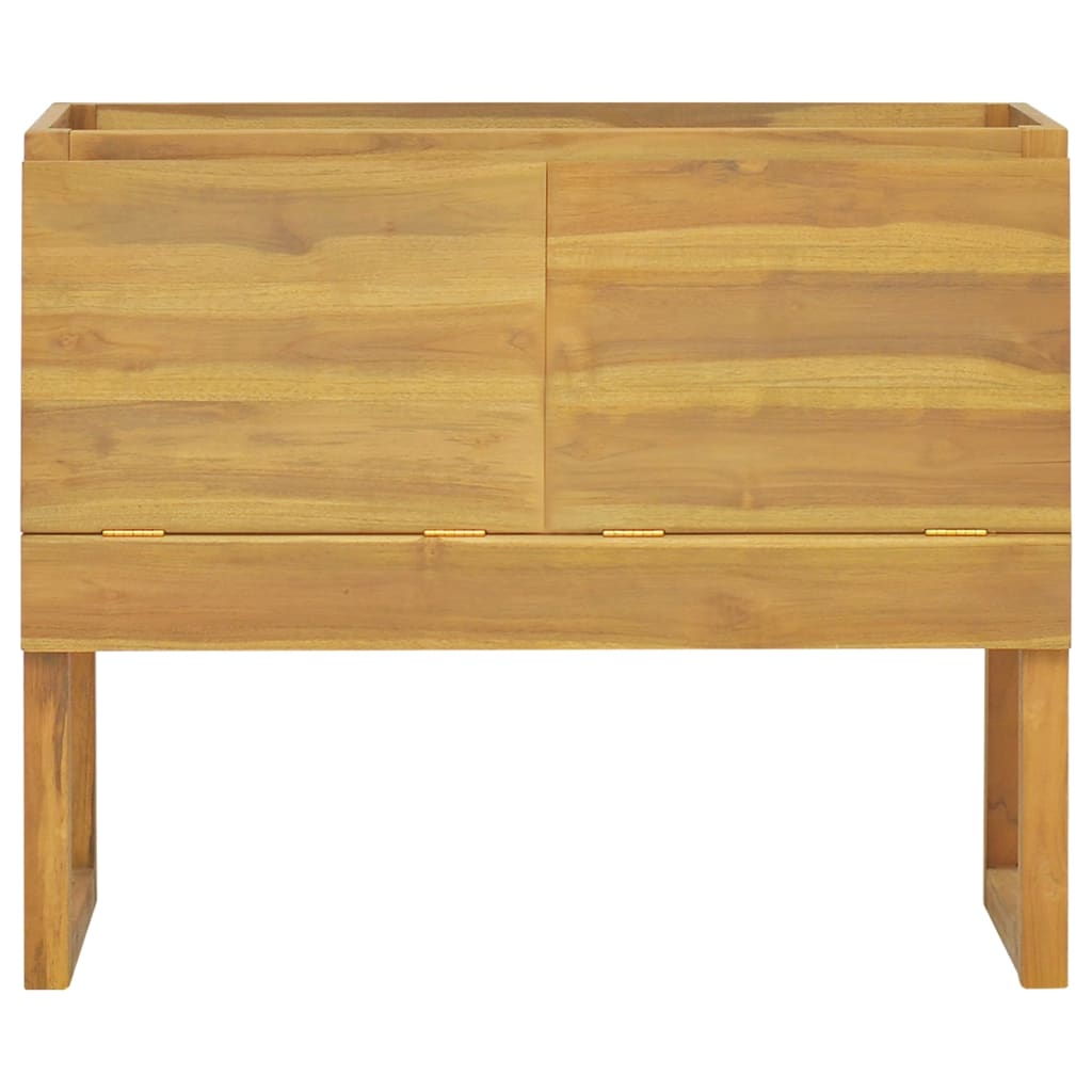 Badrumsskåp 90x40x75,5 cm massiv teak