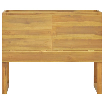 Badrumsskåp 90x40x75,5 cm massiv teak