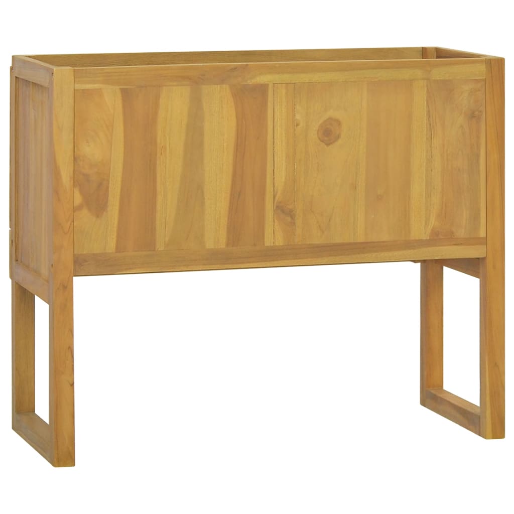 Badrumsskåp 90x40x75,5 cm massiv teak