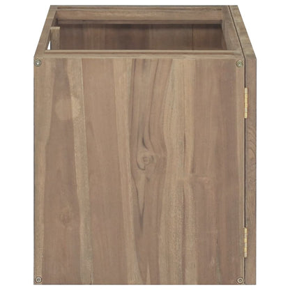 Väggmonterat badrumsskåp 90x39x40 cm massiv teak