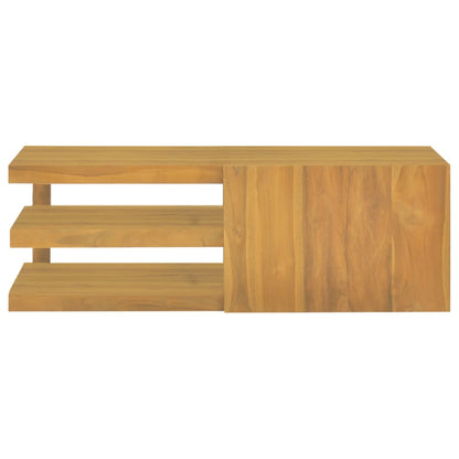 Väggmonterat badrumsskåp 90x40x30 cm massiv teak