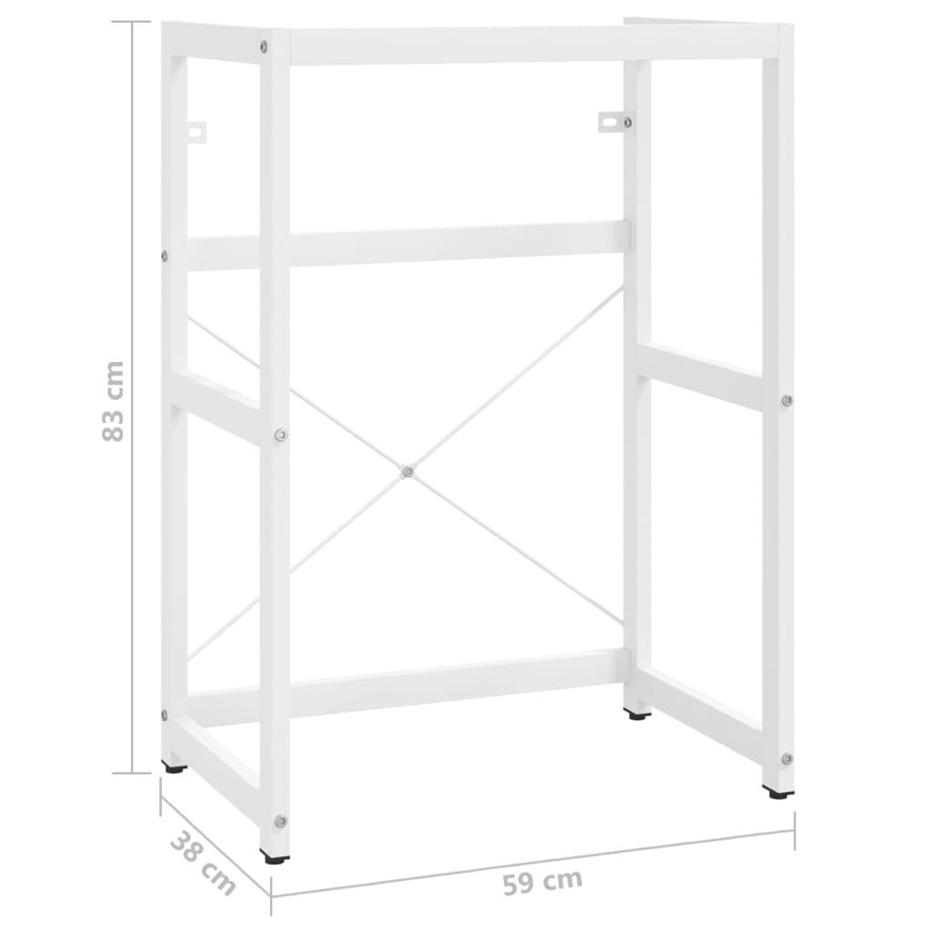 Ram för tvättställ vit 59x38x83 cm järn