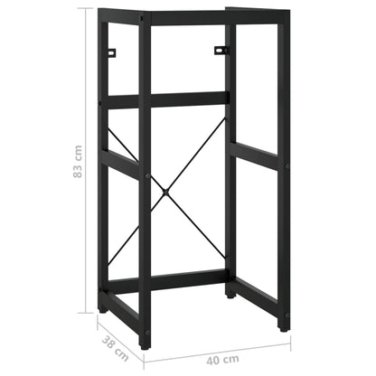 Ram för tvättställ svart 40x38x83 cm järn