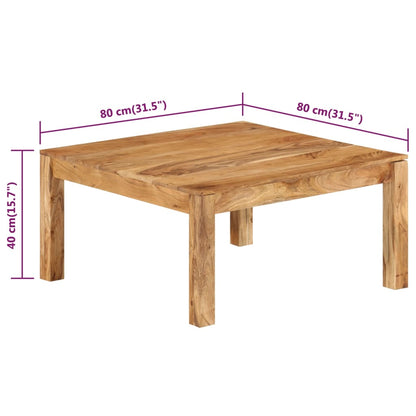 Soffbord 80x80x40 cm massivt akaciaträ