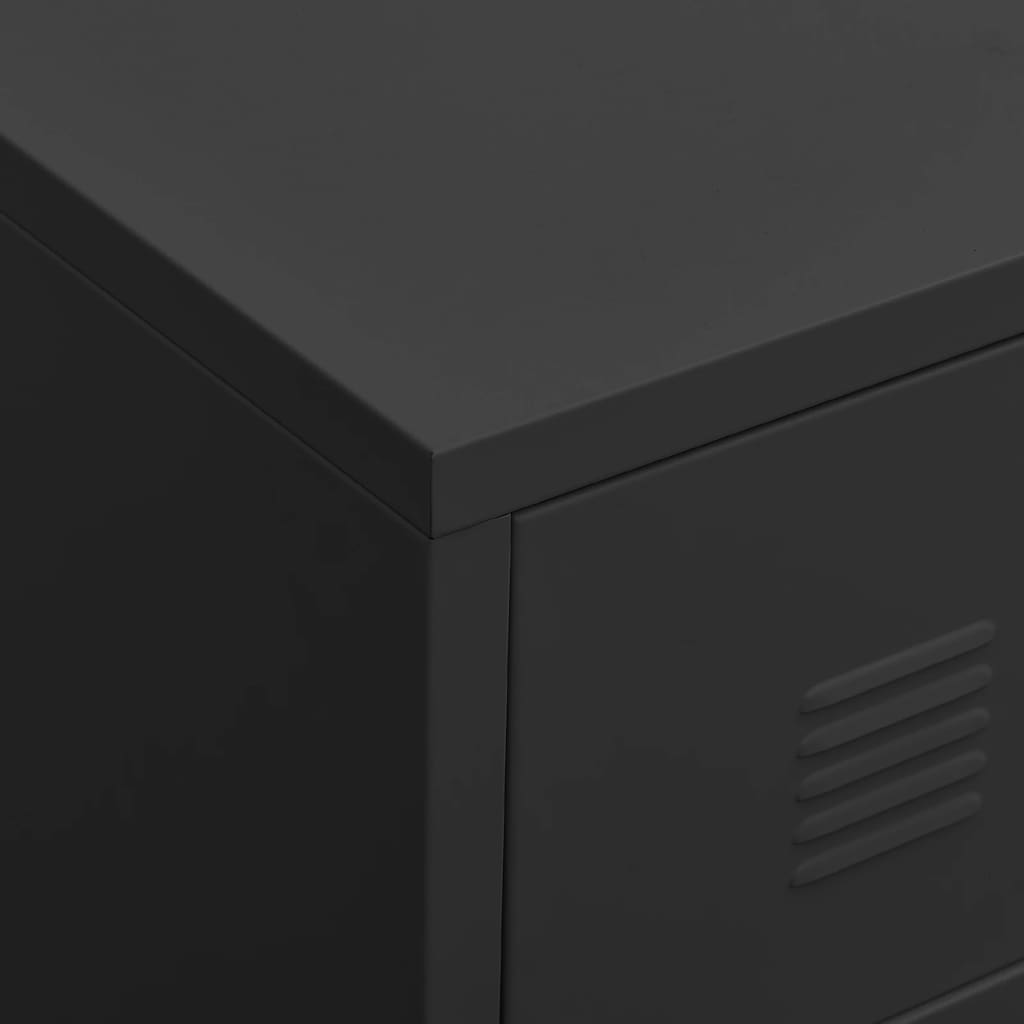 Industriell tv-bänk svart 105x35x42 cm metall