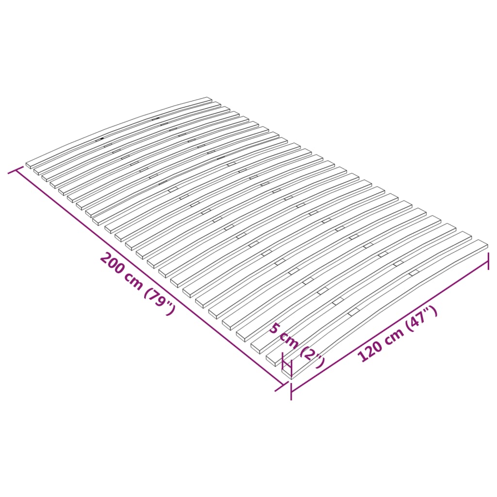 Ribbotten med 24 ribbor 120x200 cm