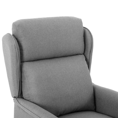 Reclinerfåtölj Ljusgrå 66.5 x 94 x 101.5 cm Polyester