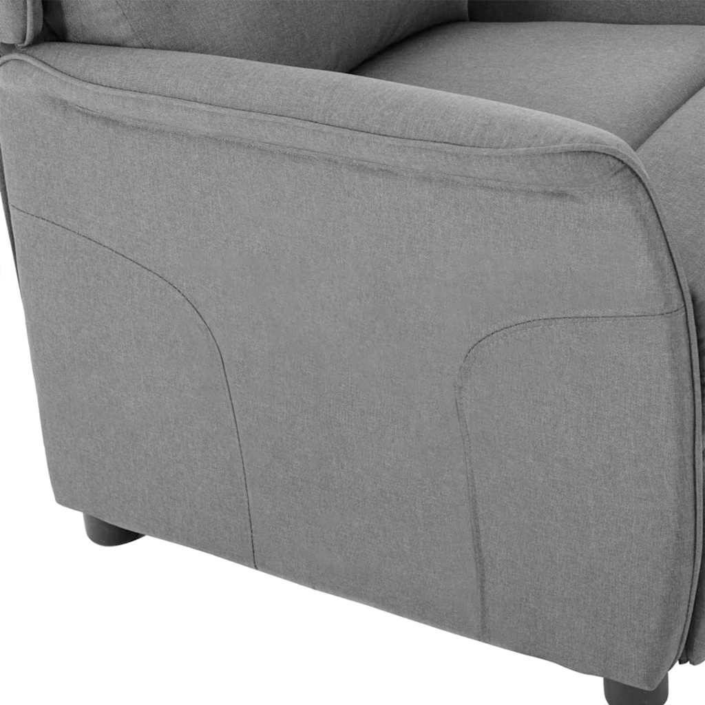 Reclinerfåtölj Ljusgrå 66.5 x 94 x 101.5 cm Polyester