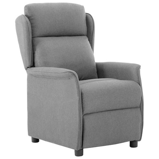Reclinerfåtölj Ljusgrå 66.5 x 94 x 101.5 cm Polyester