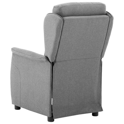 Reclinerfåtölj Ljusgrå 66.5 x 94 x 101.5 cm Polyester