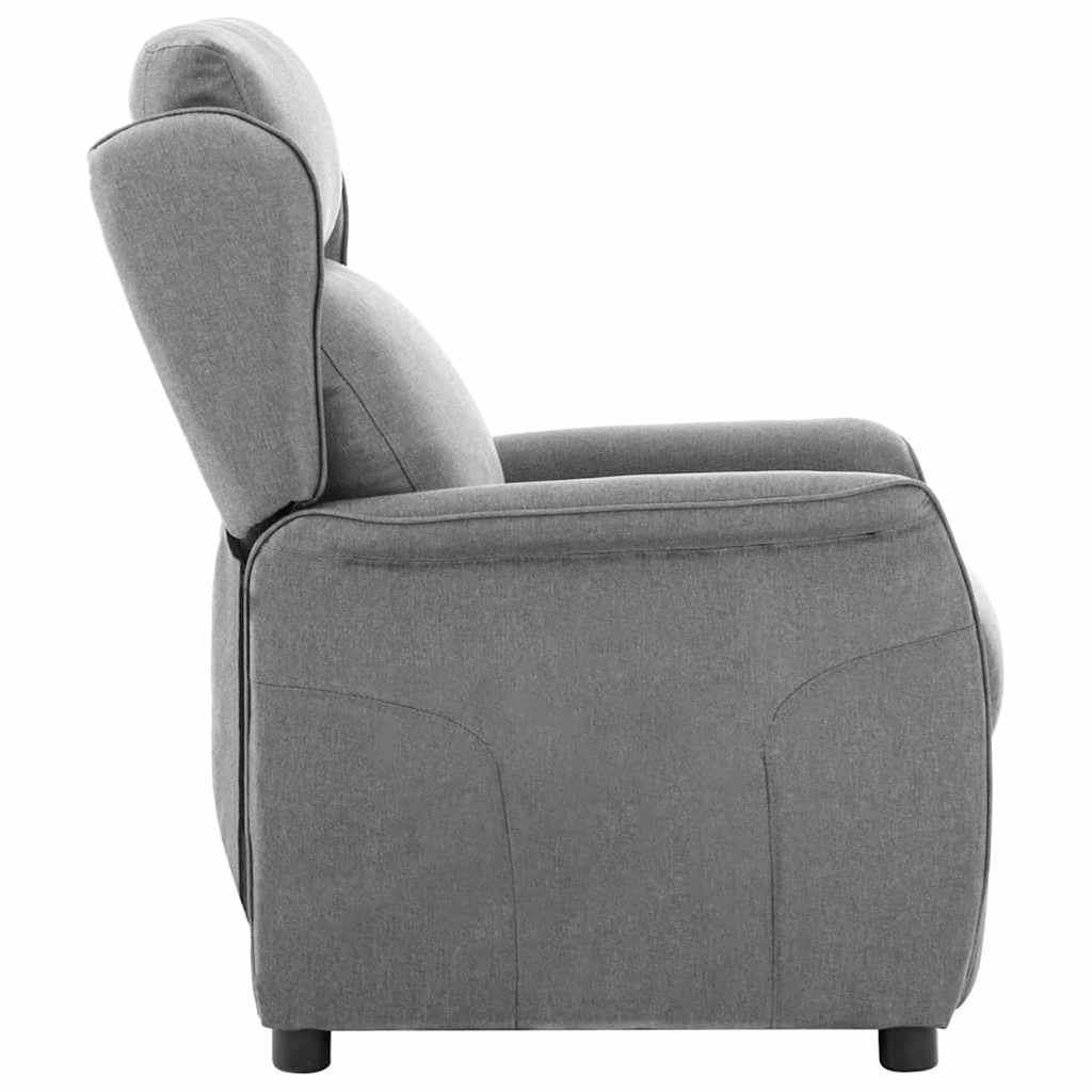 Reclinerfåtölj Ljusgrå 66.5 x 94 x 101.5 cm Polyester