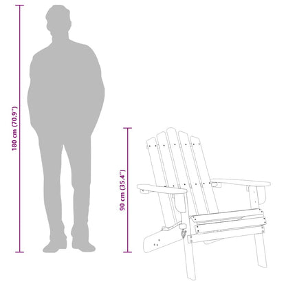 Adirondackstol massivt akaciaträ
