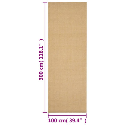 Matta naturlig sisal 100x300 cm