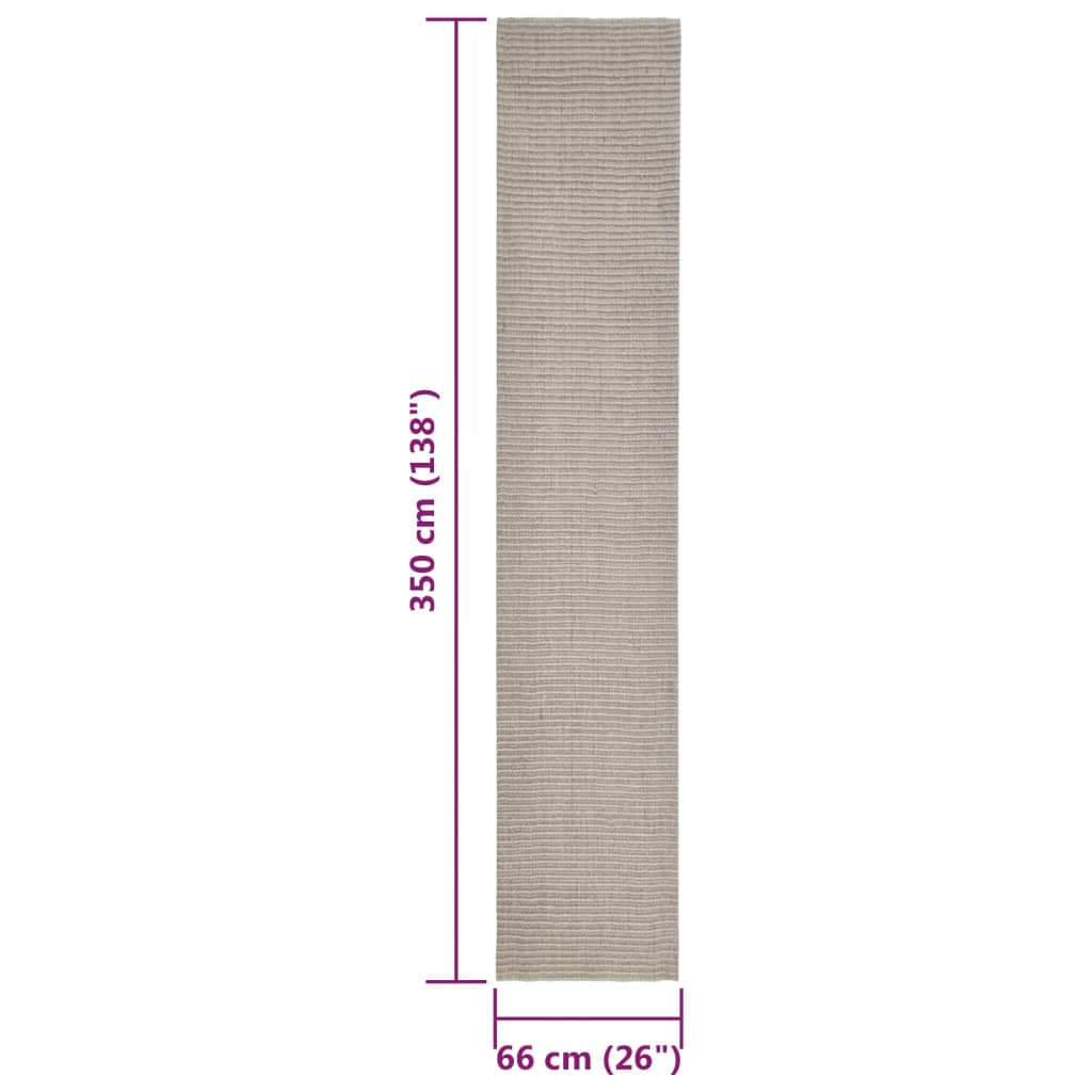 Matta naturlig sisal 66x350 cm sand