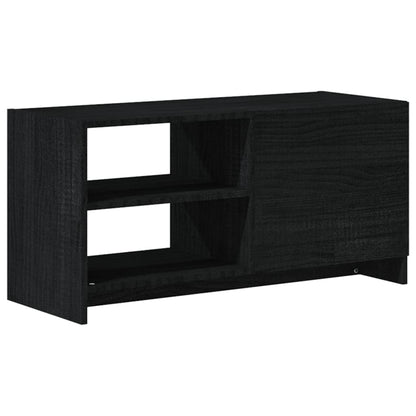 Tv-bänk svart 80x31x39 cm massiv furu