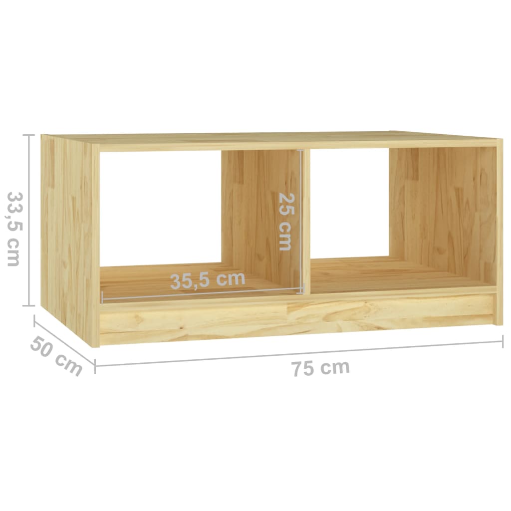 Soffbord 75x50x33,5 cm massiv furu