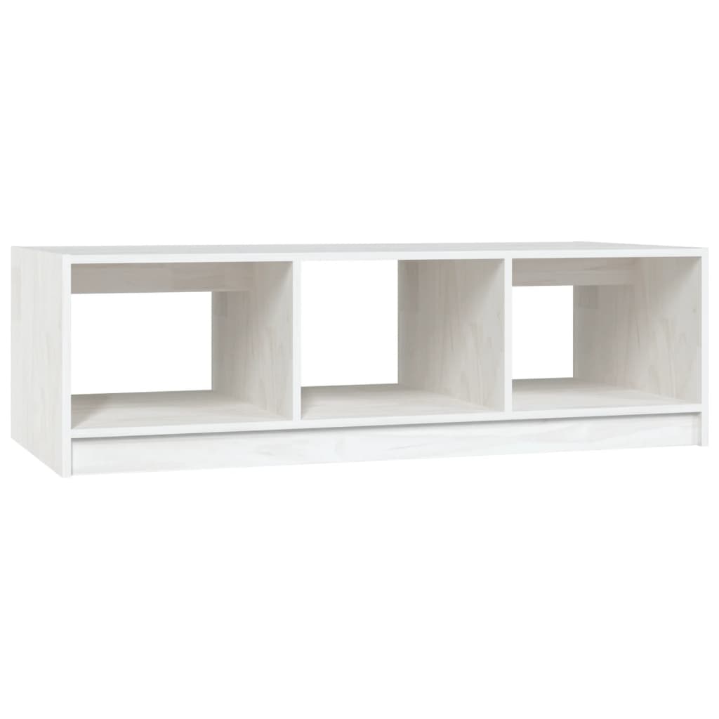 Soffbord vit 110x50x34 cm massiv furu