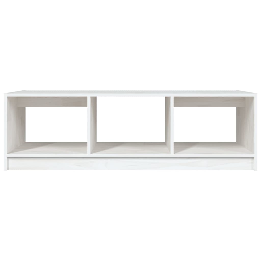 Soffbord vit 110x50x34 cm massiv furu