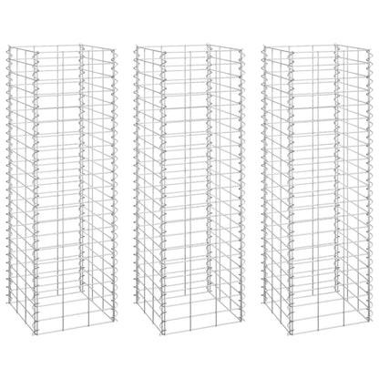 Gabioner 3 st 30x30x100 cm järn