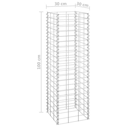 Gabioner 3 st 30x30x100 cm järn