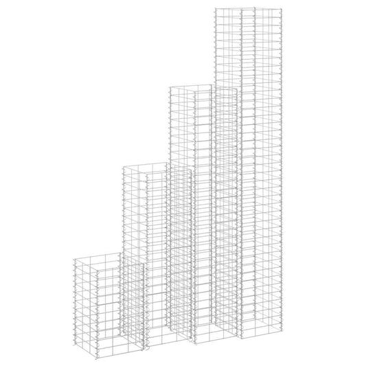 Gabioner 4 st 30x30x50/100/150/200 cm järn