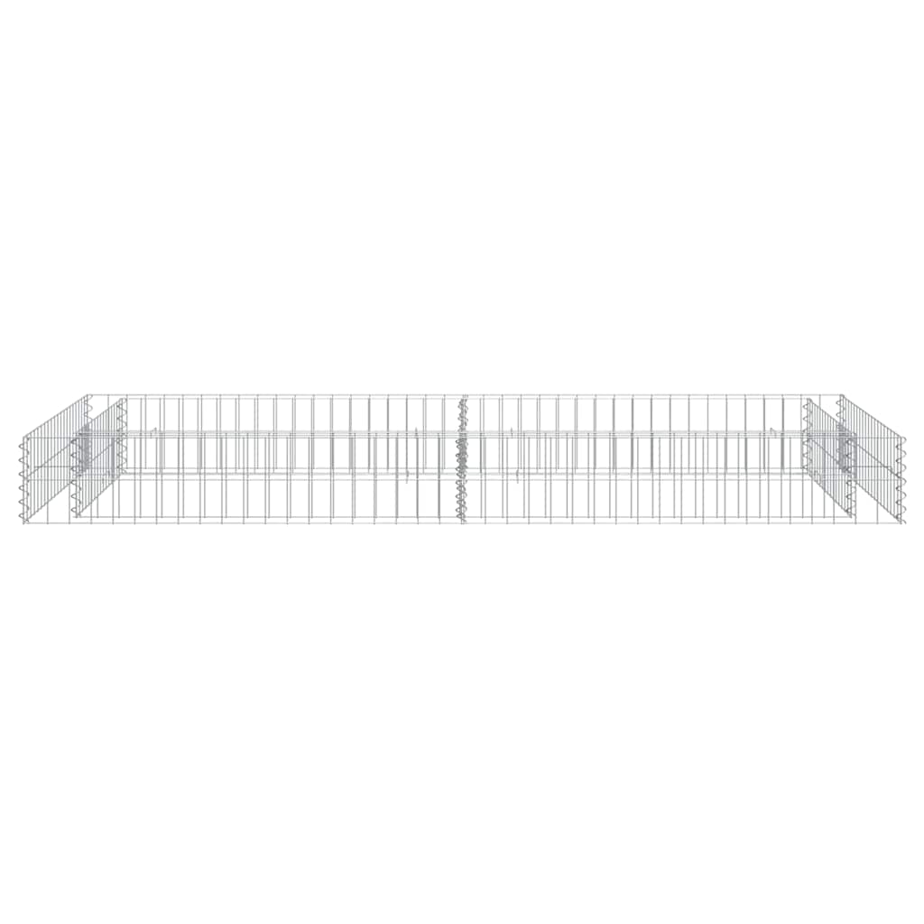 Planteringsgabion upphöjd galvaniserat stål 200x100x20 cm