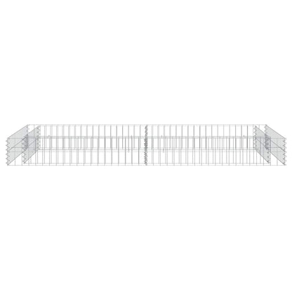 Planteringsgabion upphöjd galvaniserat stål 200x100x20 cm
