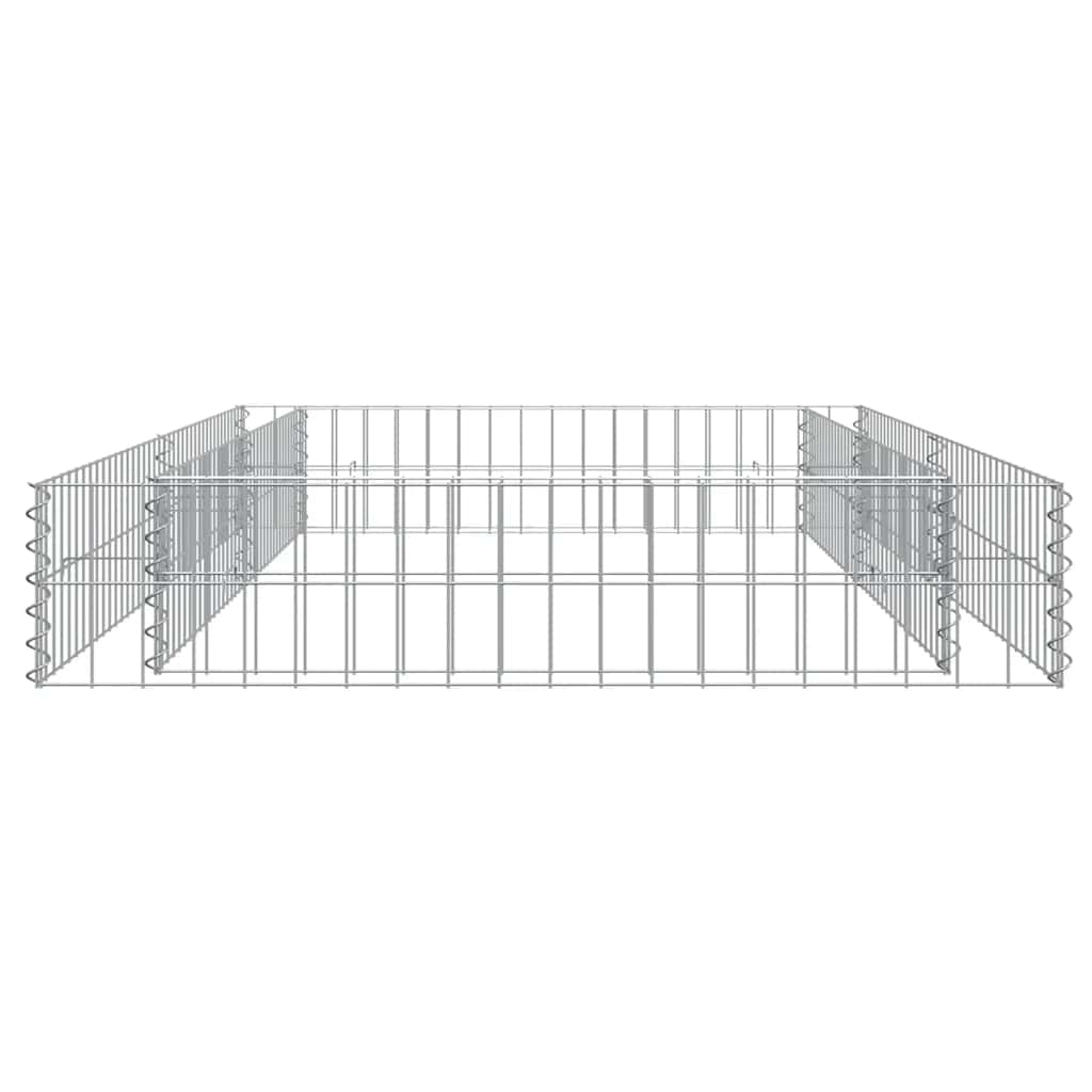 Planteringsgabion upphöjd galvaniserat stål 200x100x20 cm