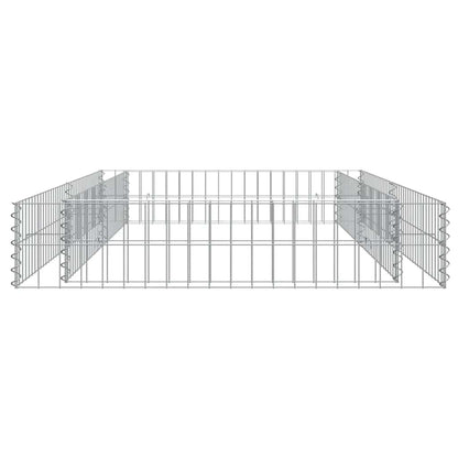 Planteringsgabion upphöjd galvaniserat stål 200x100x20 cm