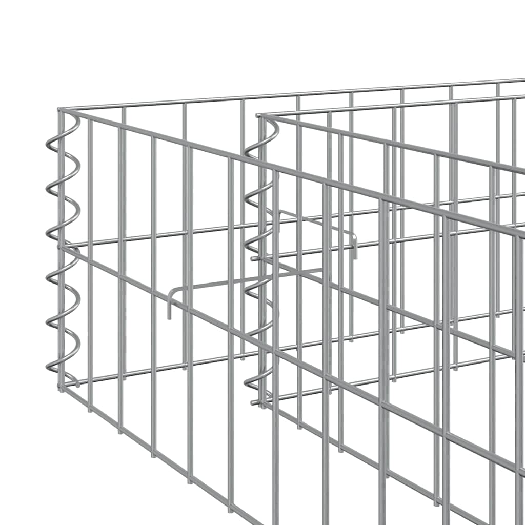 Planteringsgabion upphöjd galvaniserat stål 200x100x20 cm
